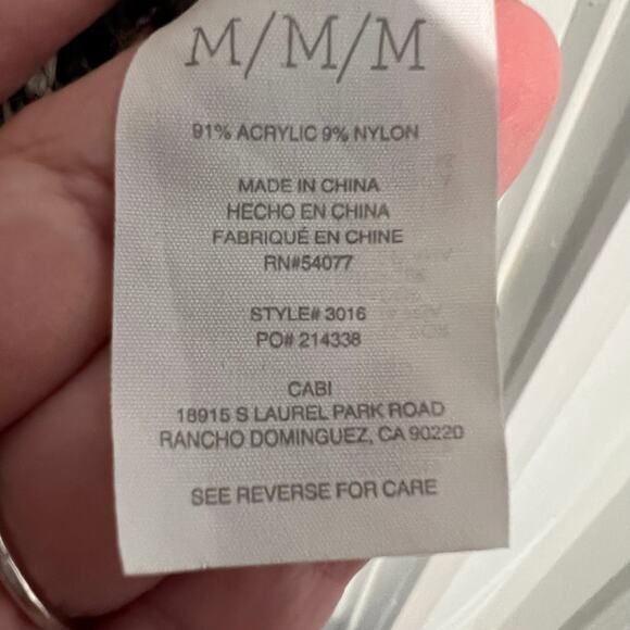 CAbi Ritz Knit Tweed Double Breasted Blazer Jacket Sweater Size M Career Button - Picture 6 of 13